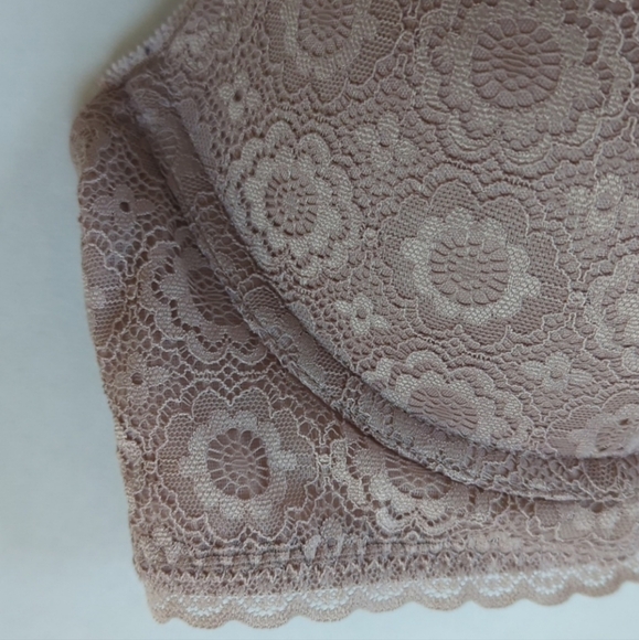 Aerie Real Happy Plunge Lace Push Up Bra 32C - Picture 3 of 10